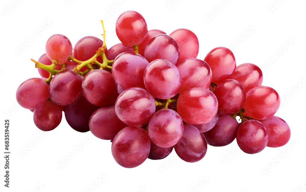 Red Grapes on transparent Background