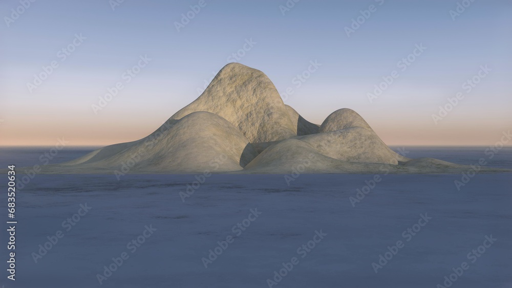 Mountains in the deserted land
