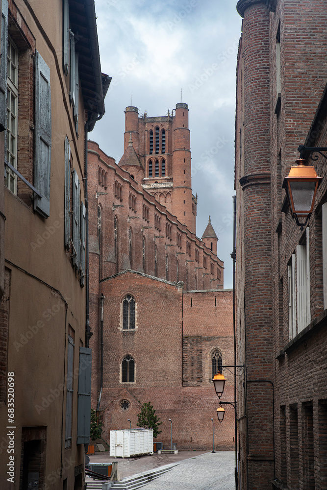 Architecture of Sainte Cecile Cathedral in Albi, France
