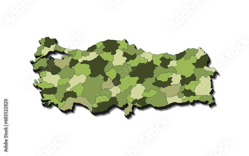 Türkei Landkarte Camouflage 