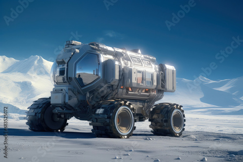 Exploring Icy Frontiers: Moon Rover Expedition