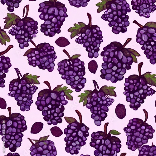 seamless pattern with grapes