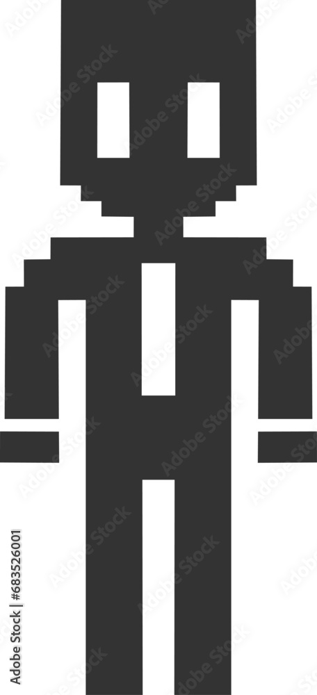 Man pixel symbol