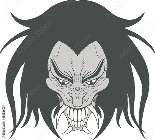 Imaginative ugly mad head draw