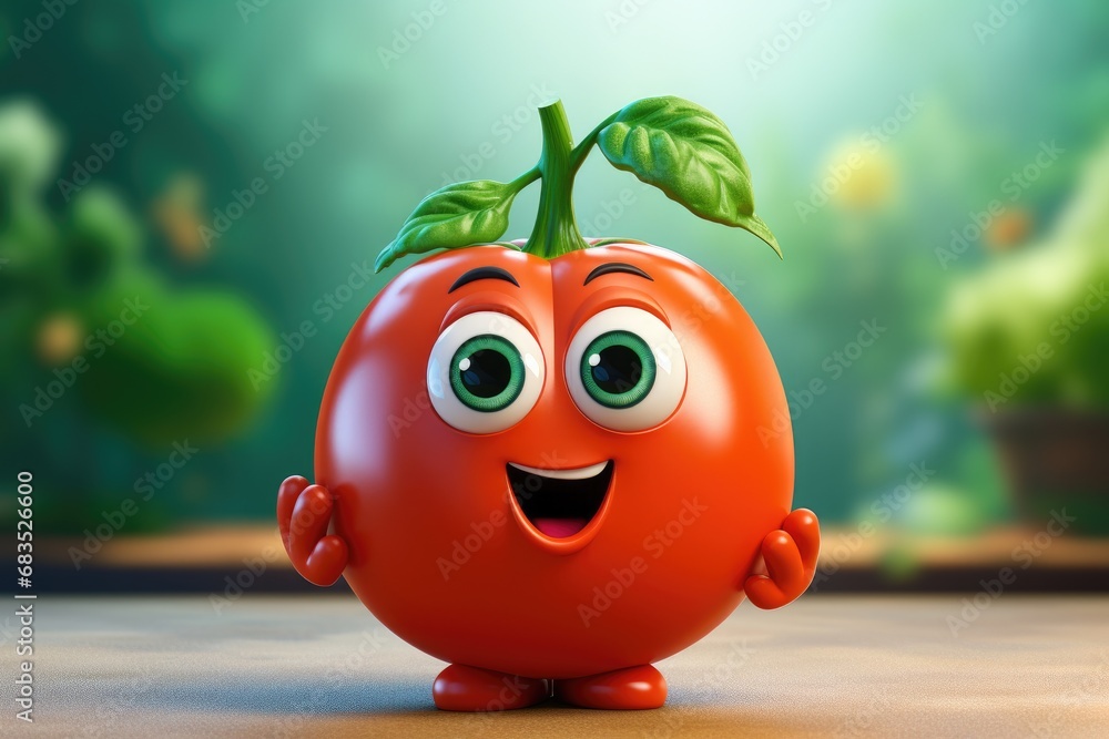 Adorable & Cute Tomato Playful Vegetable Character Toy Brings Happiness