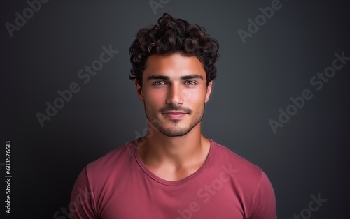 Portrait of young handsome latin man isolated background