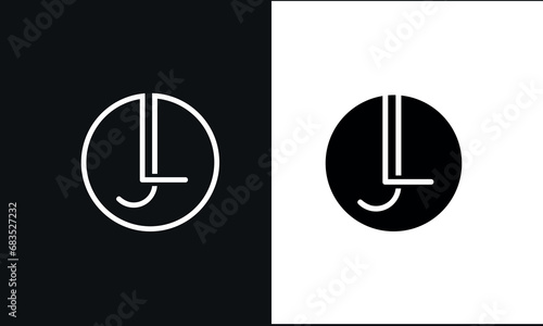 LJ or JL Alphabet Letters Logo Monogram