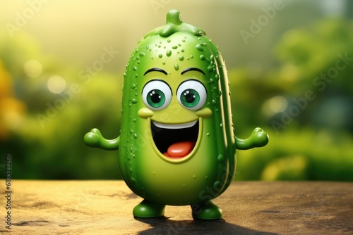 Adorable & Cute Zucchini Playful Vegetable Character Toy Brings Happiness