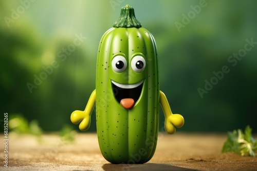 Adorable & Cute Zucchini Playful Vegetable Character Toy Brings Happiness