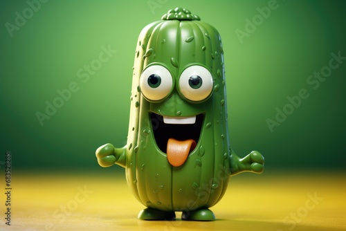 Adorable & Cute Zucchini Playful Vegetable Character Toy Brings Happiness