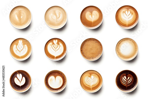 a collection of different types of coffee