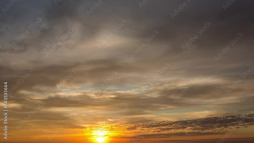 Orange sunrise early in the morning. Romantic sunrise. Dramatic sunrise, timelaps Orange sunrise early in the morning. Romantic sunrise. Dramatic sunrise, timelaps
