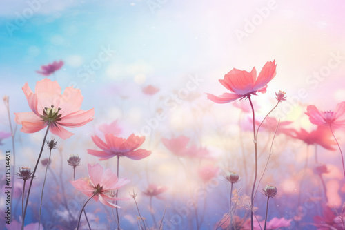 Flower blooming blossom beauty pink garden flora field cosmos floral nature plant bright