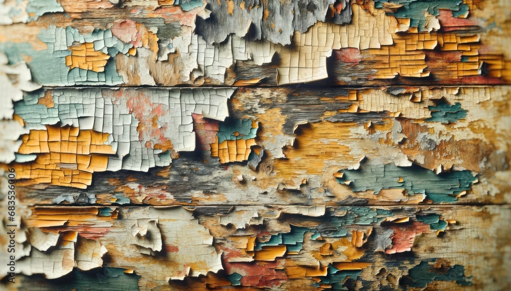 Peeling paint on wood texture background. Layers of color revealing history. Rustic and weathered charm. Vintage and distressed. Peeling paint on wood texture background. Layers of color revealing history. Rustic and weathered charm. Vintage and distressed.
