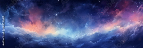 universe  cosmos or galaxy  abstract shining colorful background. a banner with particles.