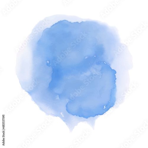 Watercolor circle, abstract background, Blue watercolor circle