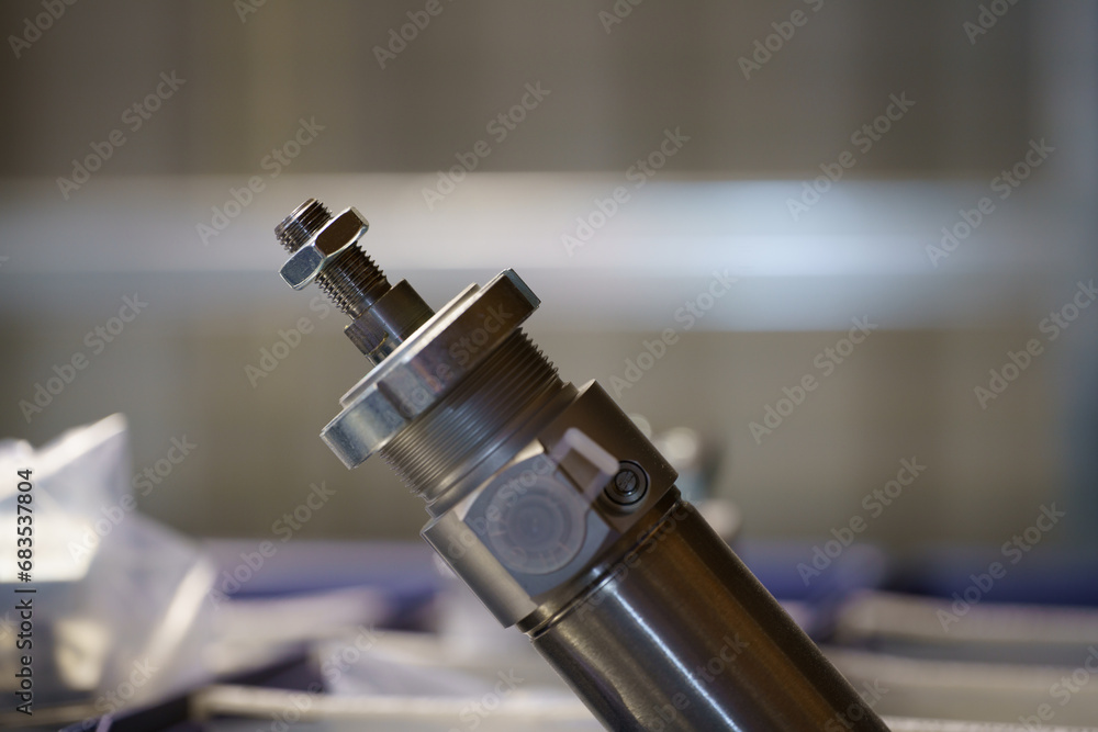 Detail and close-up view of machine parts, precision CNC manufacturing Detail and close-up view of machine parts, precision CNC manufacturing