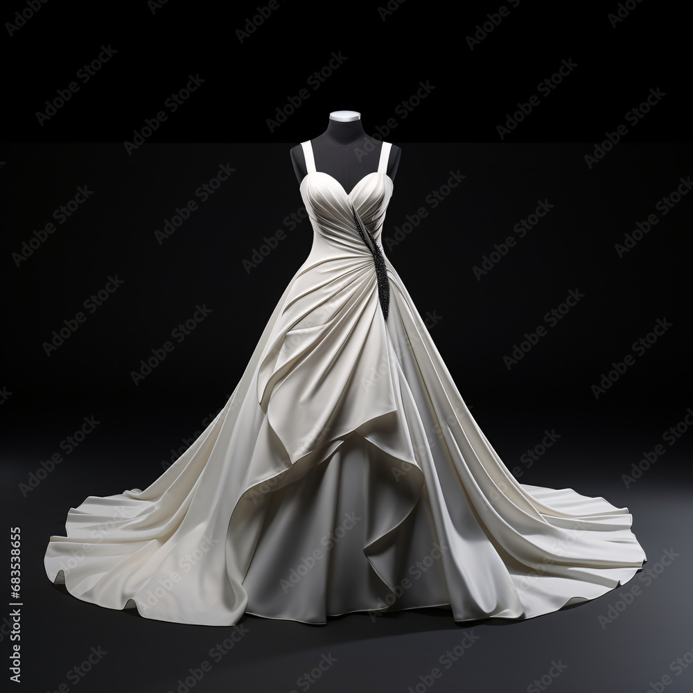 Wedding dress, festive outfit for the bride. Elegant women's dress for marriage. Wedding dress, festive outfit for the bride. Elegant women's dress for marriage.