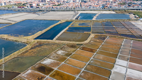 Aveiro city and salt production water fields