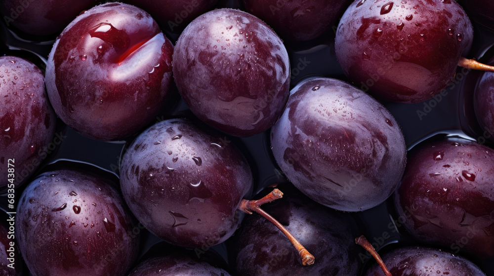 Fototapeta premium black plum background photo