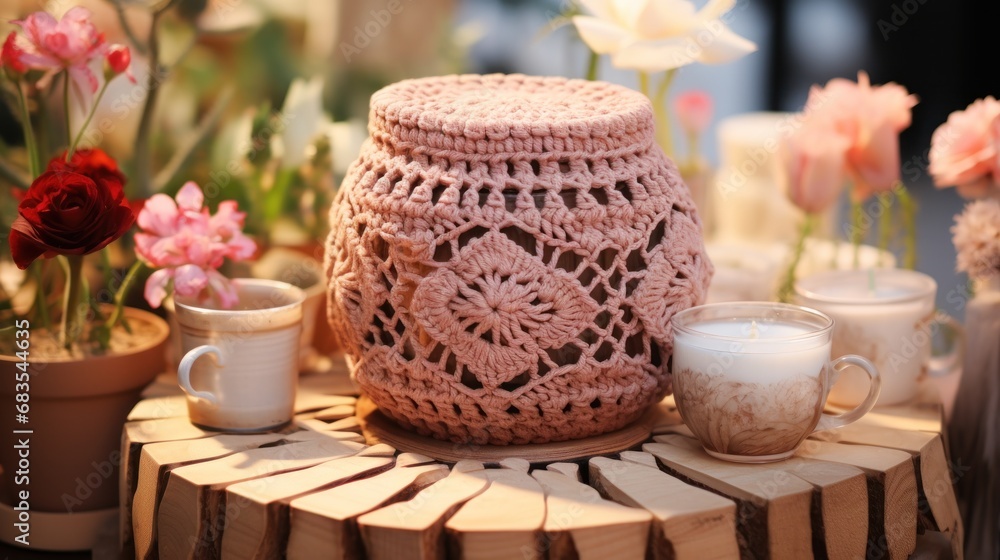 Crochet design in a muji design table photo.UHD wallpaper Crochet design in a muji design table photo.UHD wallpaper
