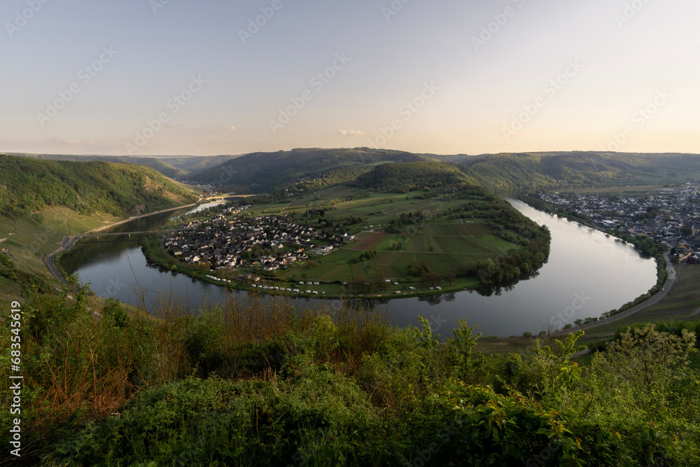 view of Mosel River at sunset