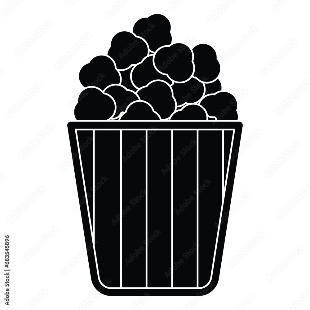 popcorn icon vector design template popcorn icon vector design template