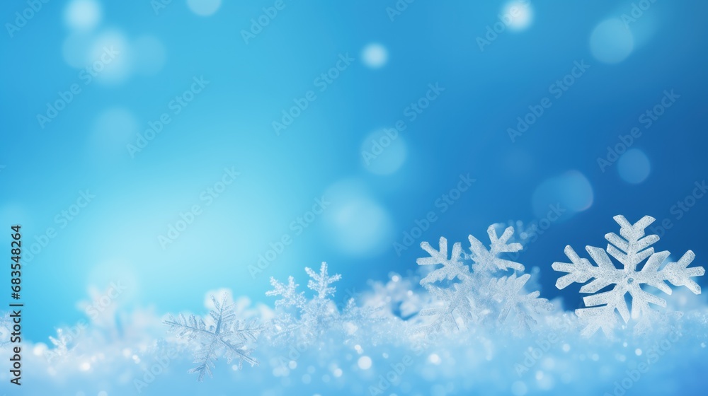 Exquisite snowflakes drift gently onto a frosty blue gradient, their delicate forms a testament to the unique beauty of winter's natural artistry. Exquisite snowflakes drift gently onto a frosty blue gradient, their delicate forms a testament to the unique beauty of winter's natural artistry.