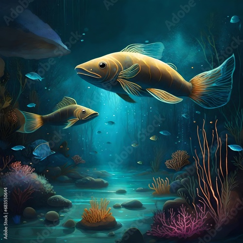 fishes in aquarium © Numan