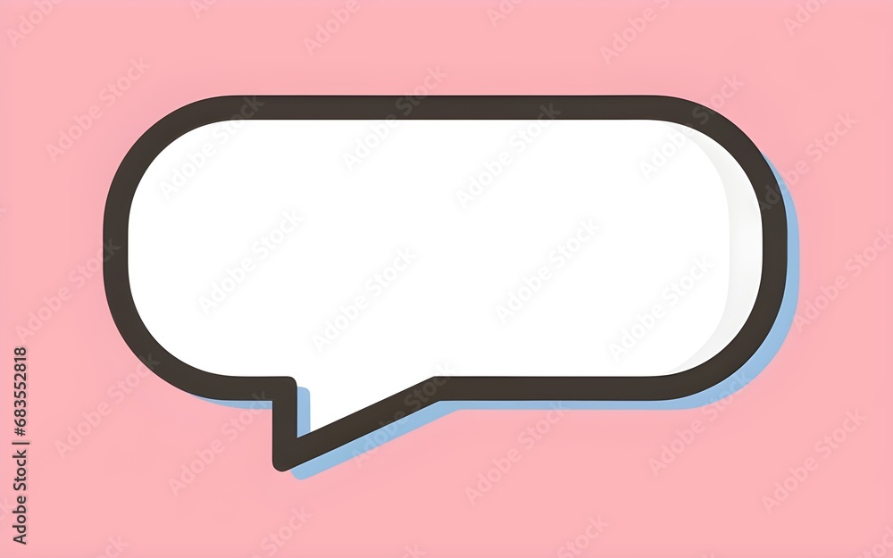Speech bubble, speech balloon, text bubble, chat bubble line art for apps and websites, pink background Speech bubble, speech balloon, text bubble, chat bubble line art for apps and websites, pink background