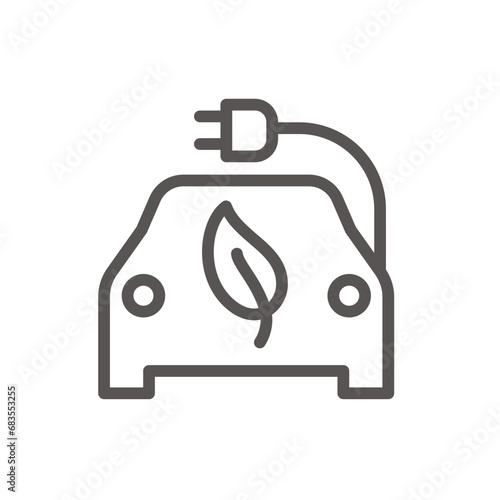 Electric car Icon, Vector Icon, Editable Vector icons about sustainable energy and electric vehicules.