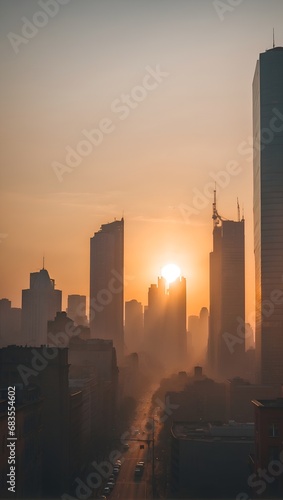 Sunrise/Sunset over the city