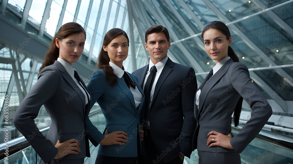 portrait of a business team | generative AI portrait of a business team | generative AI