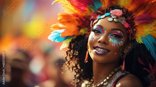 Carnival in Barranquilla, Colombia: A dazzling spectacle of vibrant costumes, rhythmic music, and lively dances, celebrating the city's rich cultural heritage and festive spirit. © Ruslan Batiuk