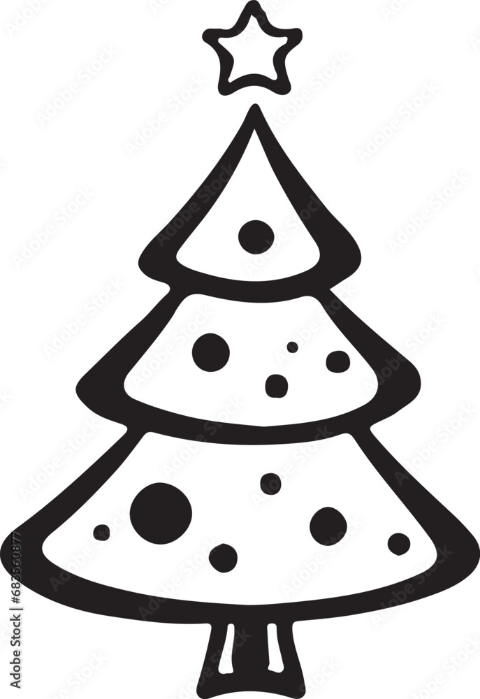 Christmas tree icon vector