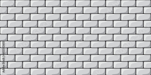 Abstract soft white paver brick wall texture. White ceramic tiles pattern. Minimal stone wall design element for banner or background. 