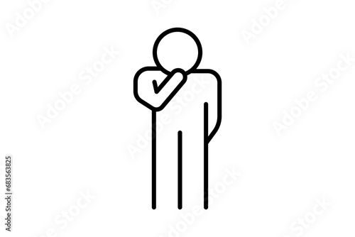 doubts icon. people doubts. line icon style. simple vector design editable