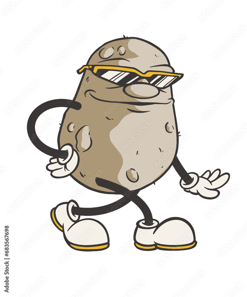 Potato With Sunglasses Vegetable