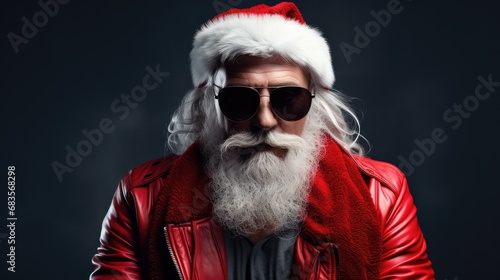 Trendy Santa Claus with glasses