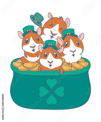 Patrick's Day Gold_Lucky hamster