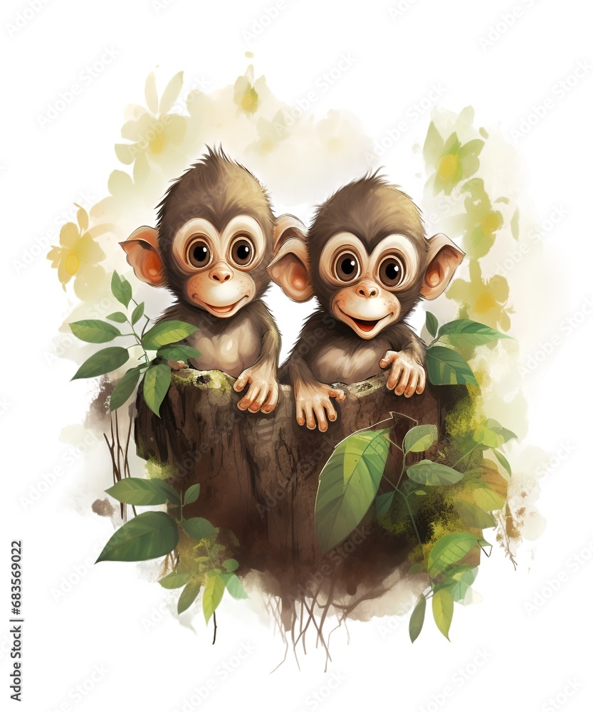 Obraz premium Cute Animals Monkeys