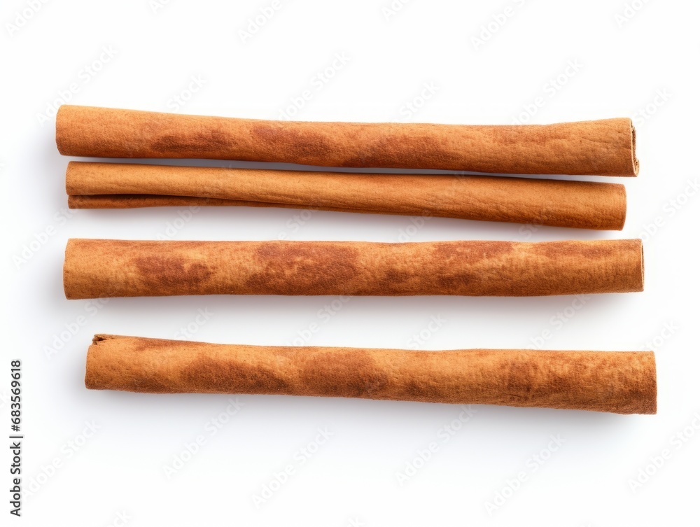 Stunning Row of Cinnamon Sticks Isolated on a White Background - The Spice of Life Generative AI Stunning Row of Cinnamon Sticks Isolated on a White Background - The Spice of Life Generative AI