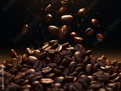 Discover the Art of Perfect Roast: An In-depth Journey through Dark Brown Coffee Beans Generative AI