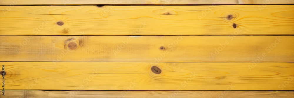 Naklejka premium Wood planks, sawn wooden deck are utilized for wood walls. Captured in a 10:3 ratio frame, it provides an ideal choice for your website's banner ad background. Concept for architecture and DIY,