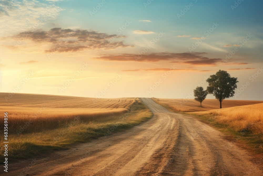 Discover Serenity: Unraveling the Mystery of Morning Walks on Rustic Country Roads Generative AI