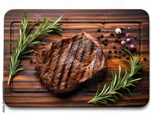 Sizzling Grilled Steak with Rosemary: A Feast for the Eyes and Palate! Generative AI