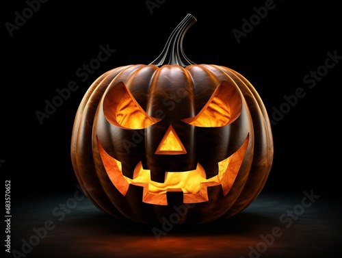 Stunning Solo Halloween Pumpkin: A Symbol of Spooky Elegance Generative AI