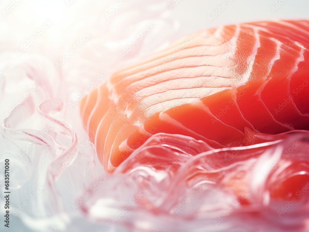 Experience the Delectable Elegance of Pristine Salmon - A Gastronomic Delight! Generative AI