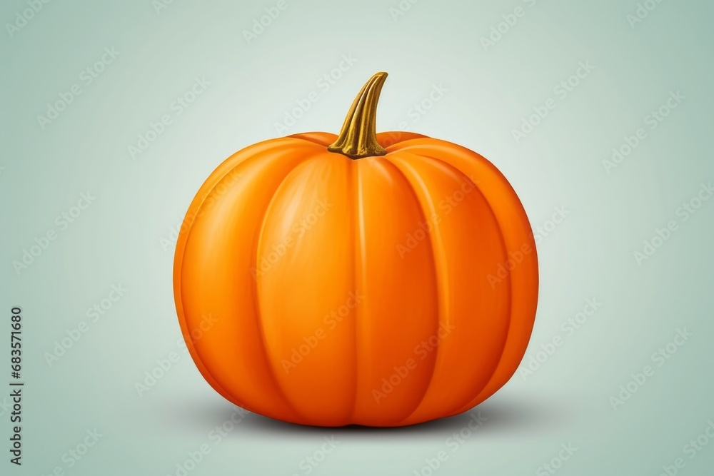 Unveiling the Charm: Single Vibrant Orange Pumpkin Isolated on a Pristine White Background Generative AI Unveiling the Charm: Single Vibrant Orange Pumpkin Isolated on a Pristine White Background Generative AI
