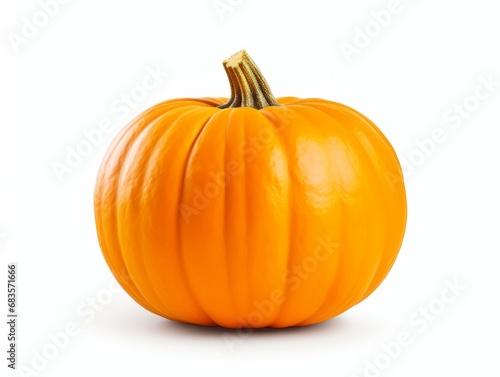Stunning Isolated Orange Pumpkin: Perfect Emblem of Autumn Season! Generative AI